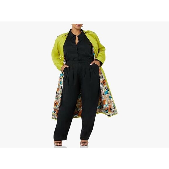 NEW TEREA Citronelle Nicolette Belted Trench Coat XL - Picture 5 of 8